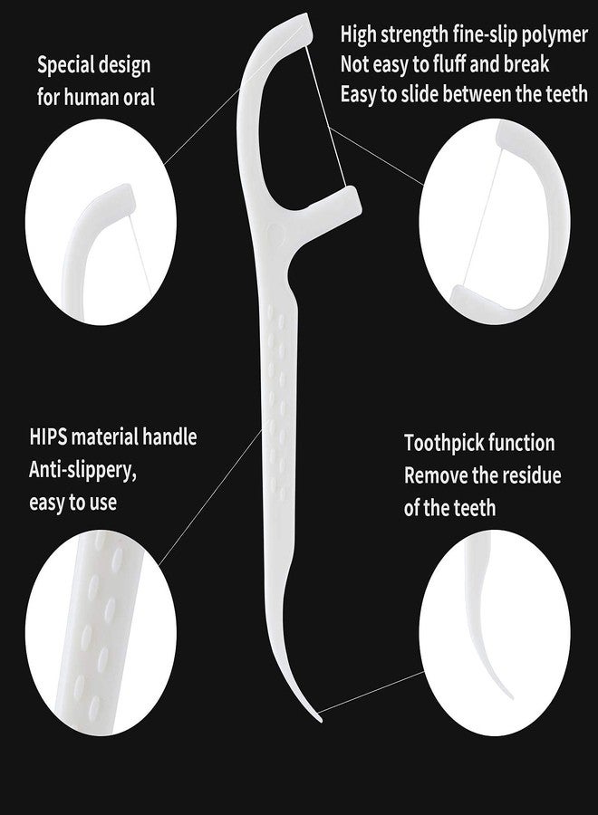 Aternal 100Pcs Dental Floss Toothpicks - Teeth Cleaning Flosses, Double Sided Tooth Picks Threads Tooth Flossing Tool Plastic Oral Care Tool for Kids & Adults - Image 5